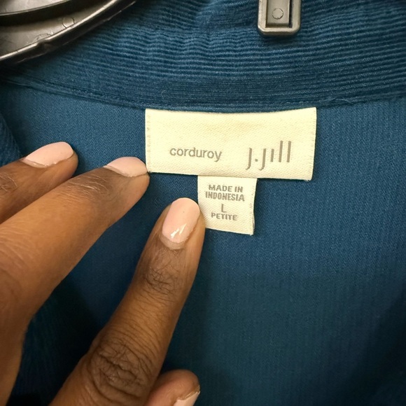 J. Jill Deep Teal Button-Down Shirt Size L - Picture 5 of 5
